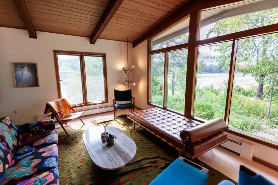 Natural landscape, Garden, Living room, Seating area, Garden view