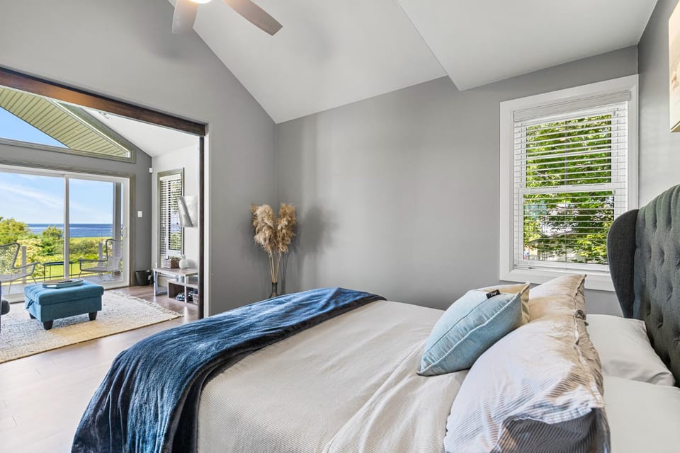 Bed, Natural landscape, Bedroom