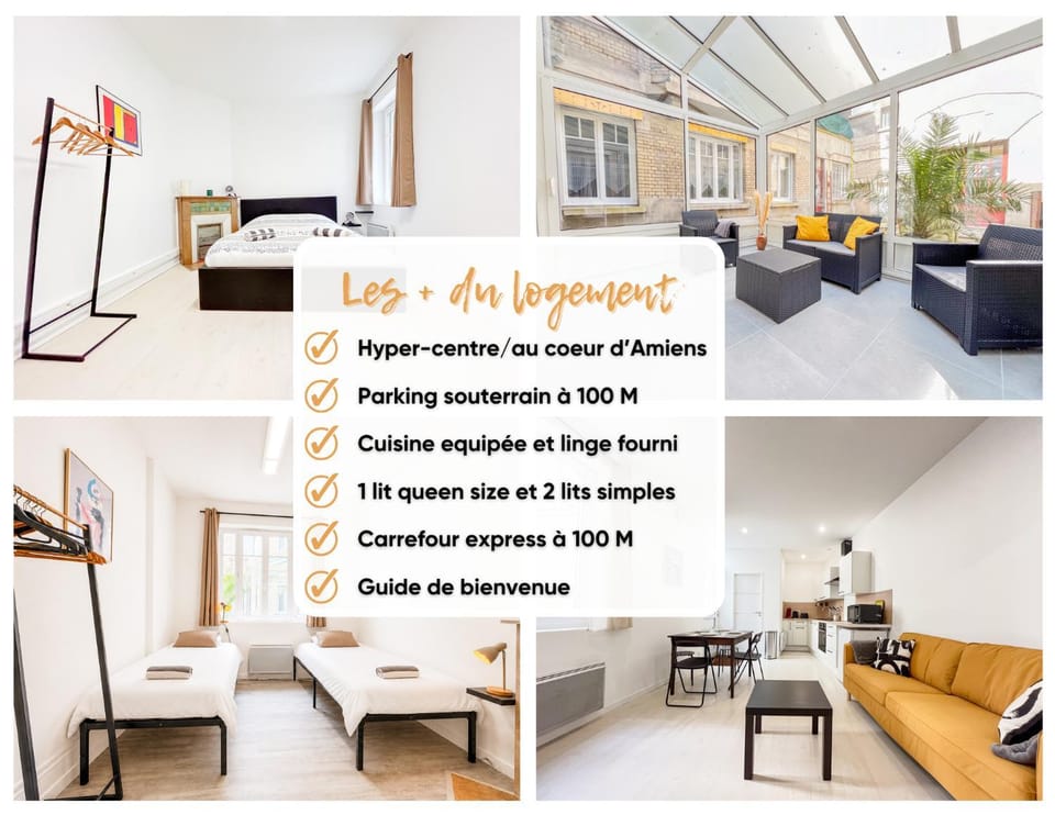 Le 3 cailloux / 2 Chambre *Hyper centre* Apartment in Amiens