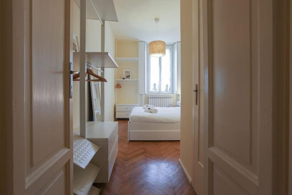 Bed, Photo of the whole room, Bedroom, towels, wardrobe