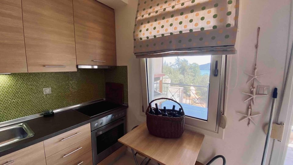 Kitchen or kitchenette, stove, kitchen