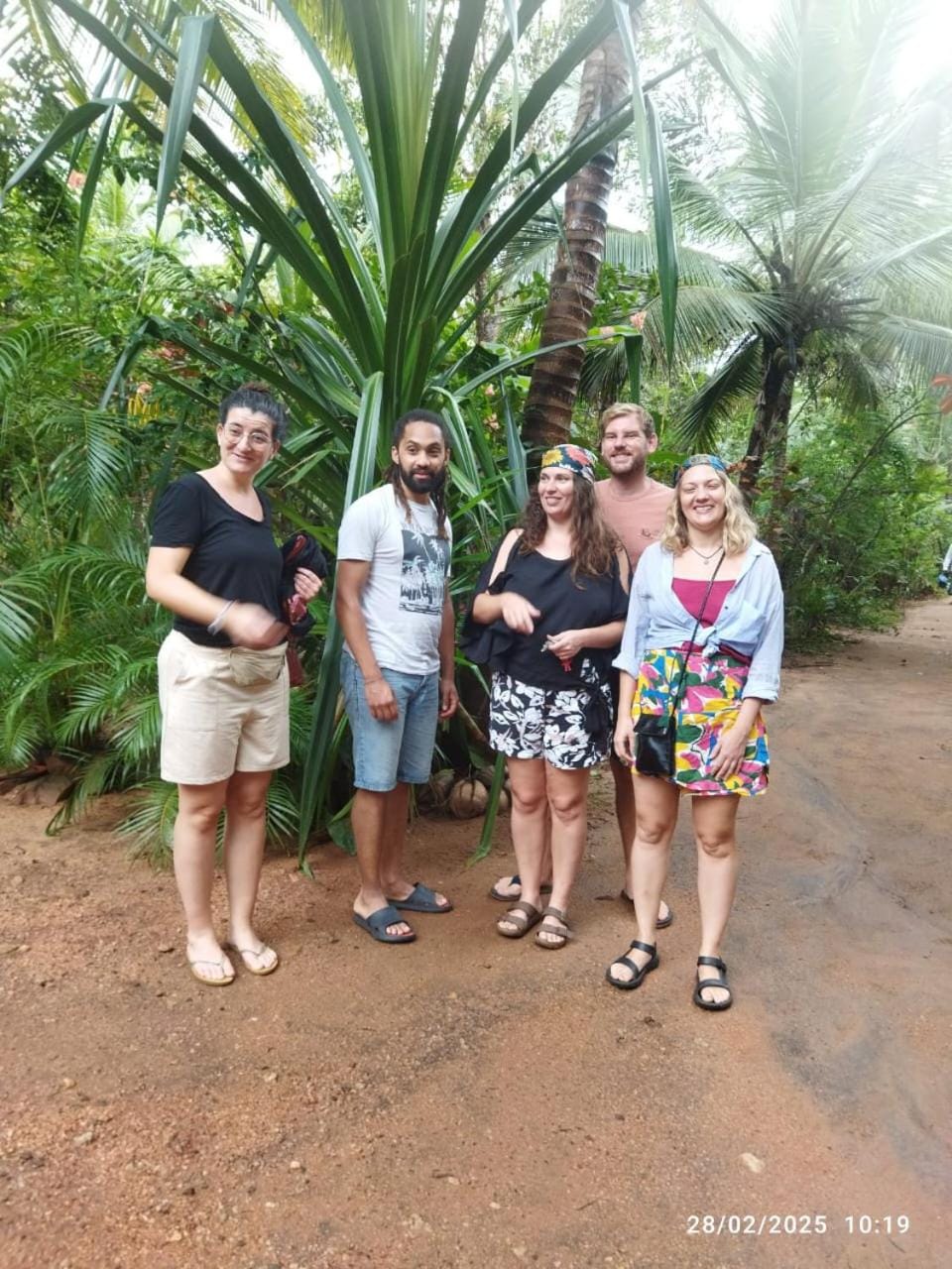 Natural landscape, group of guests