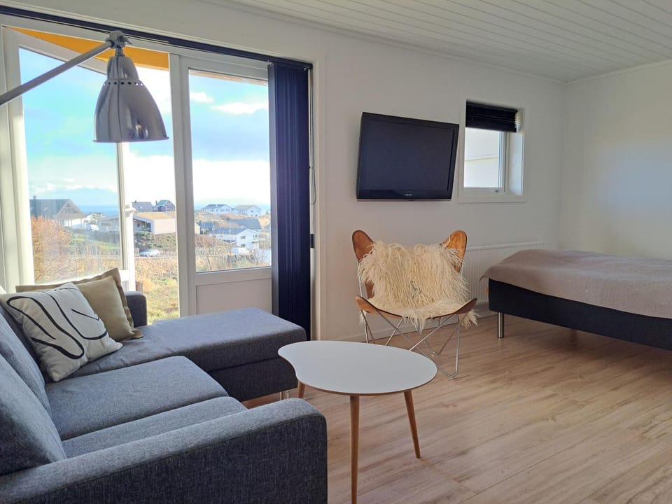 Bed, TV and multimedia, Living room, Seating area
