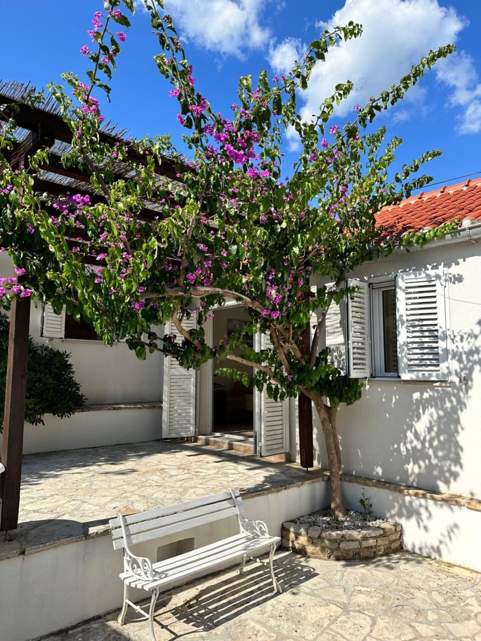 Property building, Patio, Spring, Day