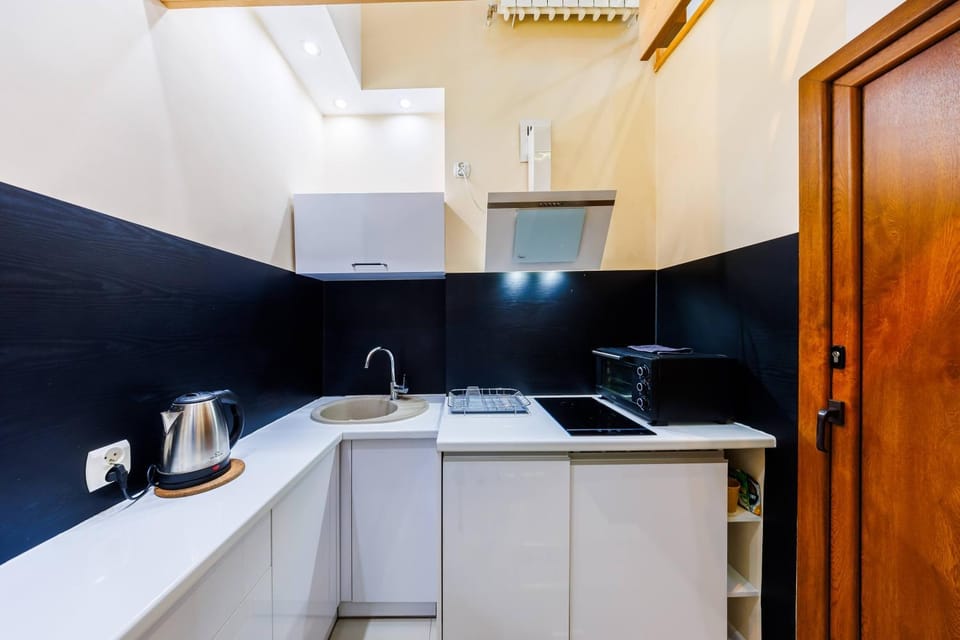 Kitchen or kitchenette, minibar, stove