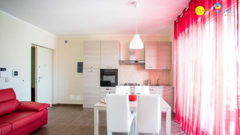 Kitchen or kitchenette, Living room, Seating area, Dining area, stove