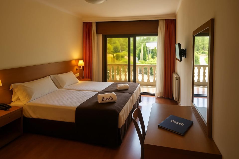 Bed, Photo of the whole room, Garden view, towels