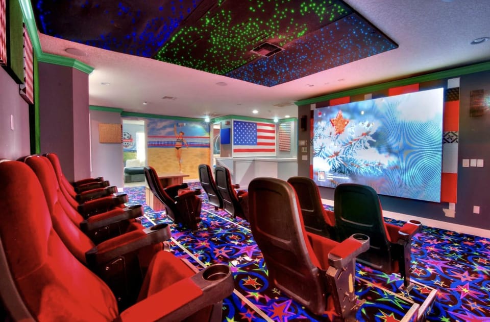 All Vacation Mansion w Spa-Pool-Cinema Sleep 40 Apartment in Kissimmee