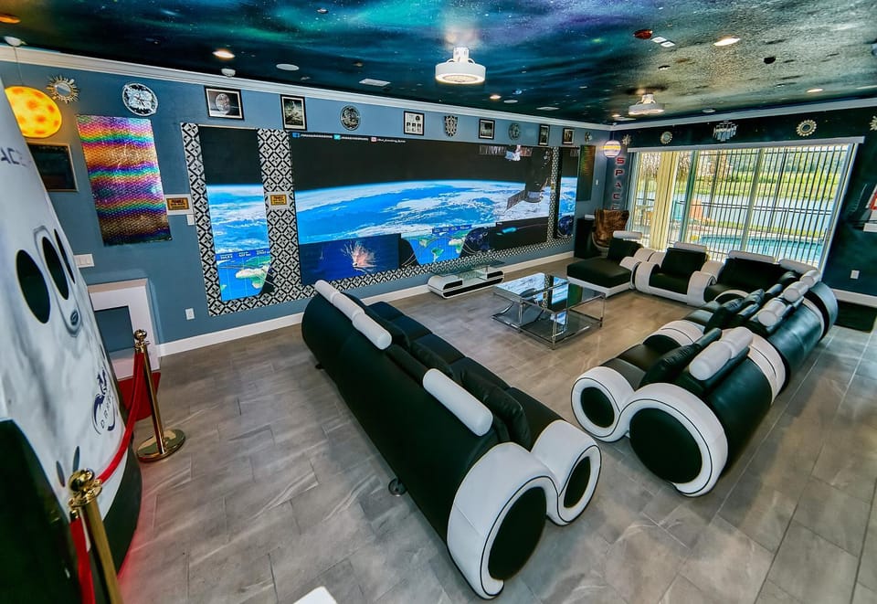 Remarkable Mansion Sleep 36 Cinema-Bowling Alley & More House in Kissimmee