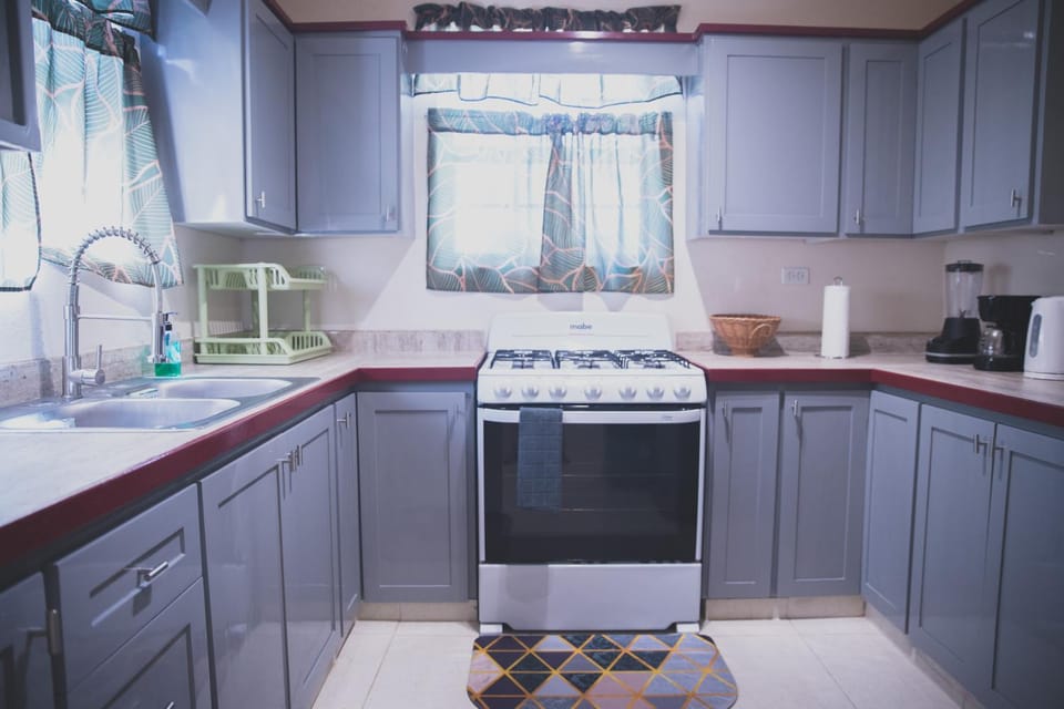 Coffee/tea facilities, oven, stove