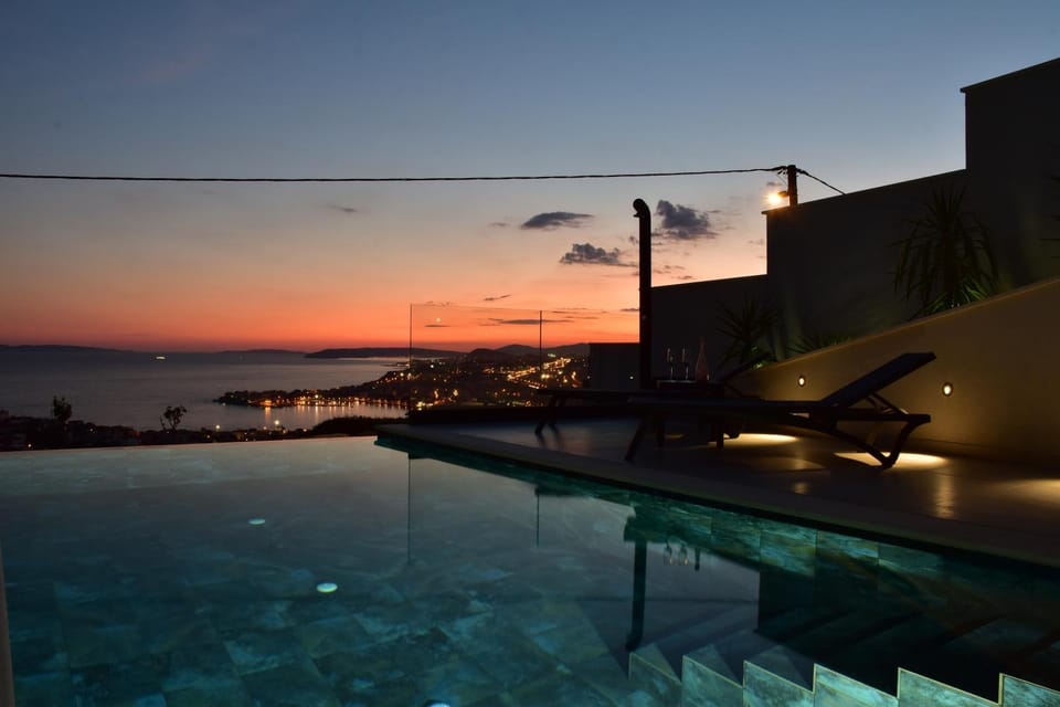 Natural landscape, Sea view, Swimming pool, Sunset