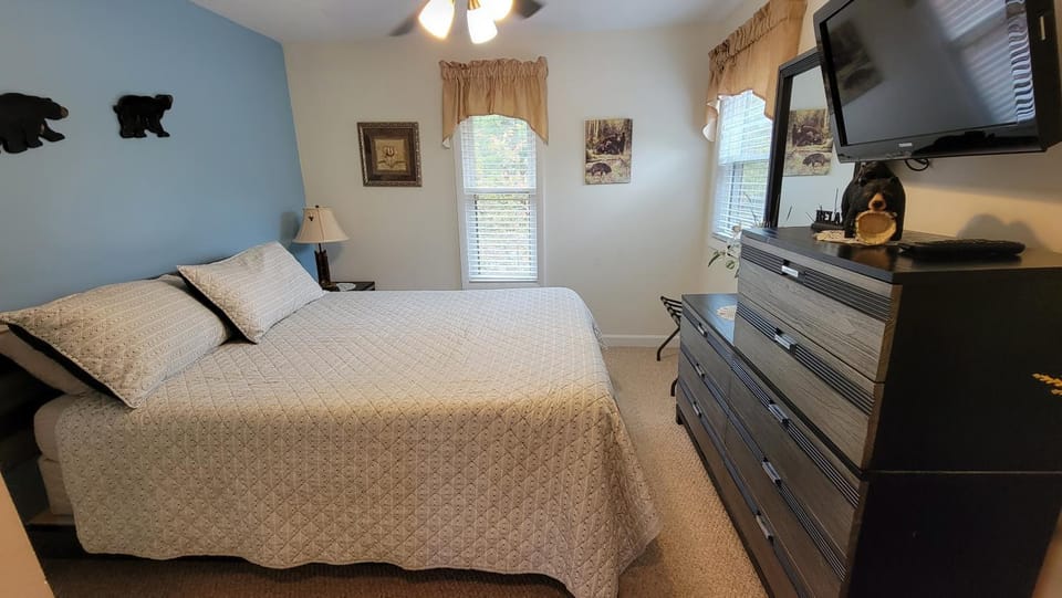 Bed, TV and multimedia, Photo of the whole room, Bedroom