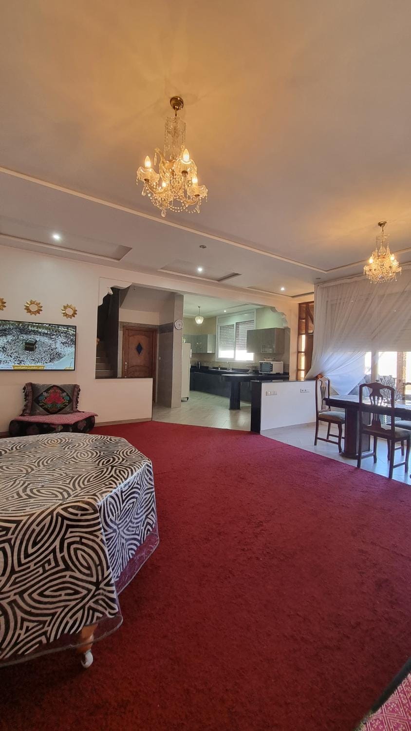 Kitchen or kitchenette, Living room, Seating area