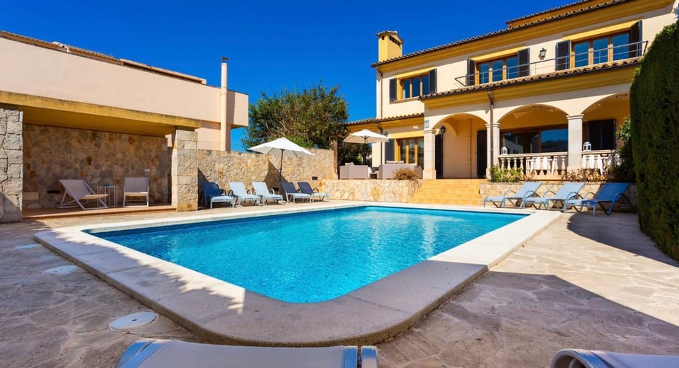 Property building, Living room, Swimming pool