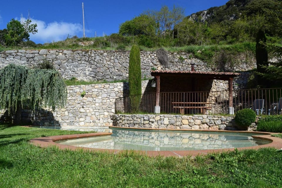 Property building, Living room, Swimming pool