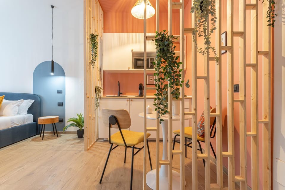 Kitchen or kitchenette, Photo of the whole room, Dining area, Bedroom