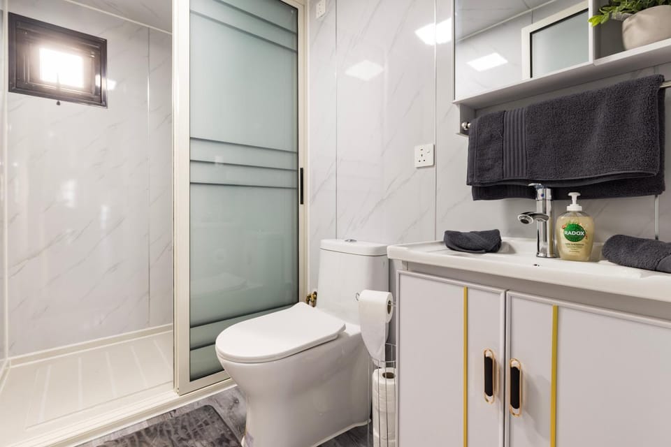 Shower, Toilet, Bathroom, towels