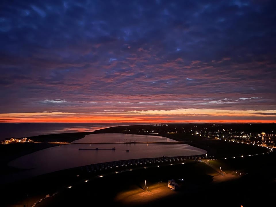 Beach, Sea view, Sunset