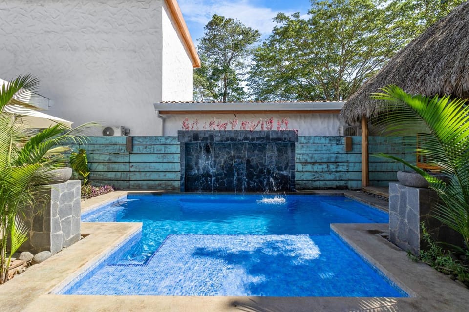 Modern Home with Chic Bohemian Style and Zen Outdoor Oasis with Swimming Pool and Tiki Style Dining Space House in Guanacaste Province