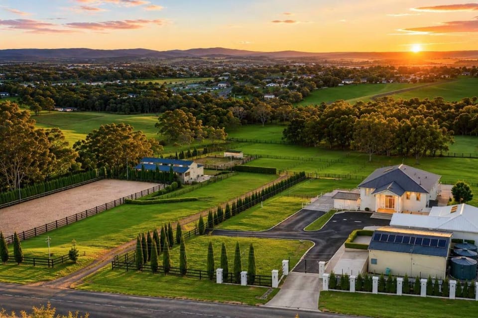Property building, Bird's eye view, Sunset