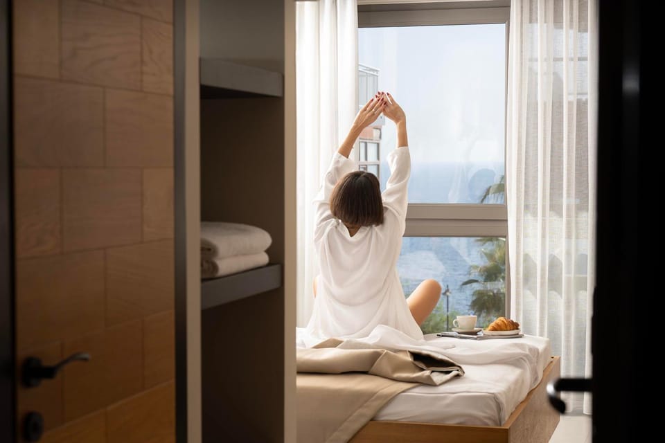People, Natural landscape, Bedroom