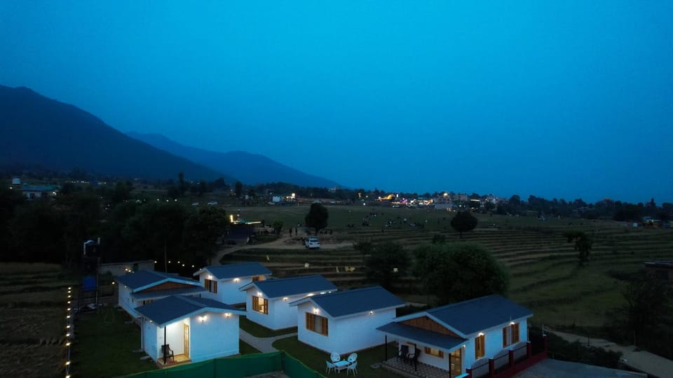 Property building, Night, Natural landscape, Mountain view