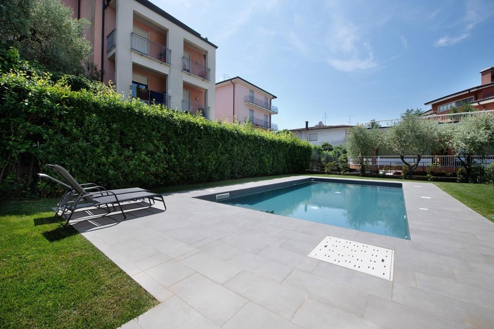 Property building, Living room, Swimming pool