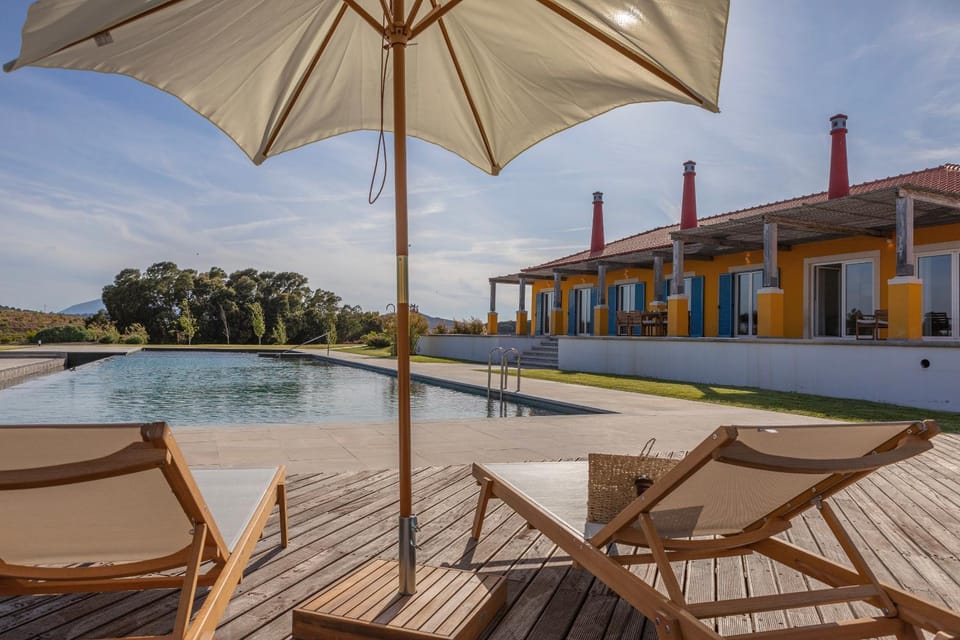 Patio, Natural landscape, Pool view, Swimming pool, sunbed