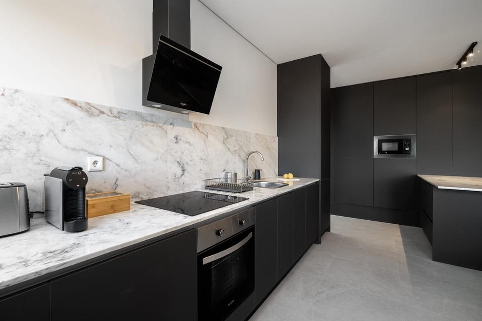 Kitchen or kitchenette, oven, stove, toaster