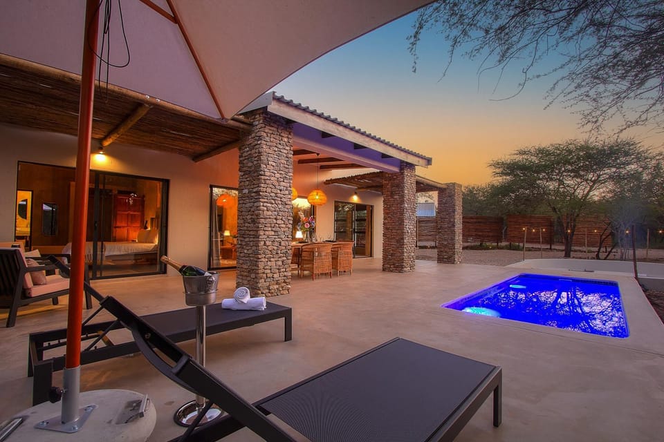 Patio, Natural landscape, Pool view, Swimming pool, sunbed