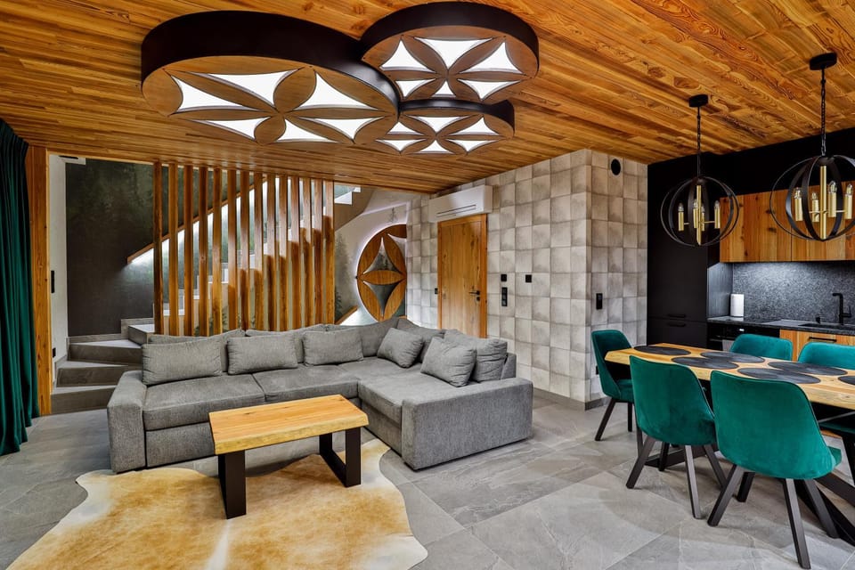Kitchen or kitchenette, Living room, Dining area