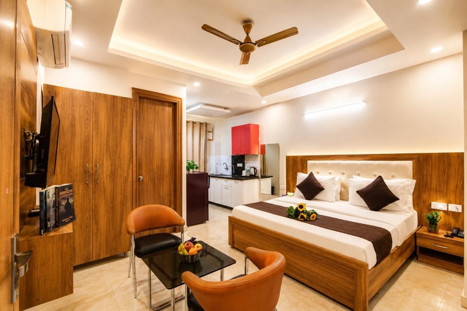 Bed, Photo of the whole room, Bedroom, air conditioner