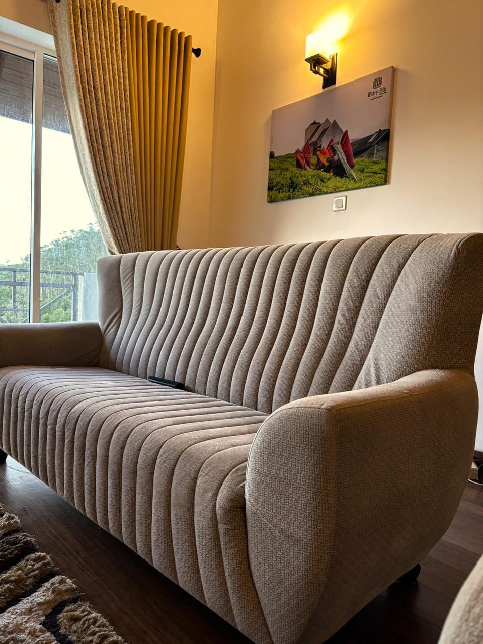 Living room, Seating area, Mountain view