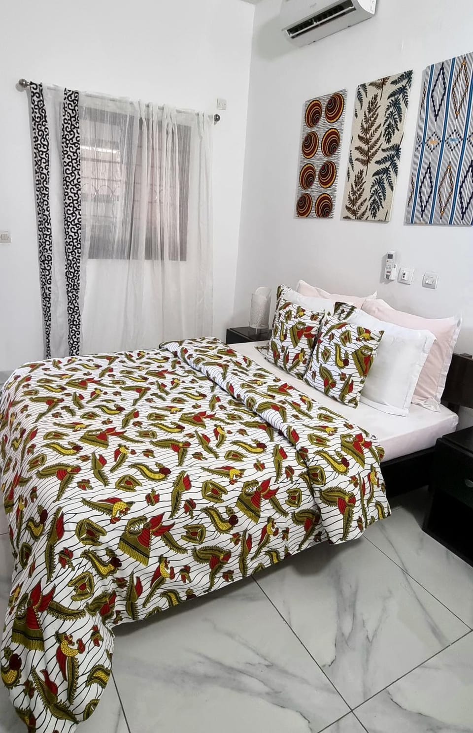 Bed, Bedroom, air conditioner