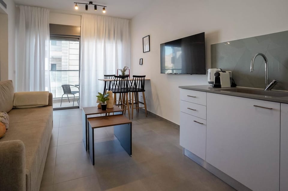 Living room, kitchen