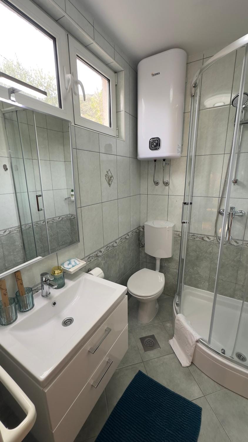 Shower, Toilet, Bathroom, towels