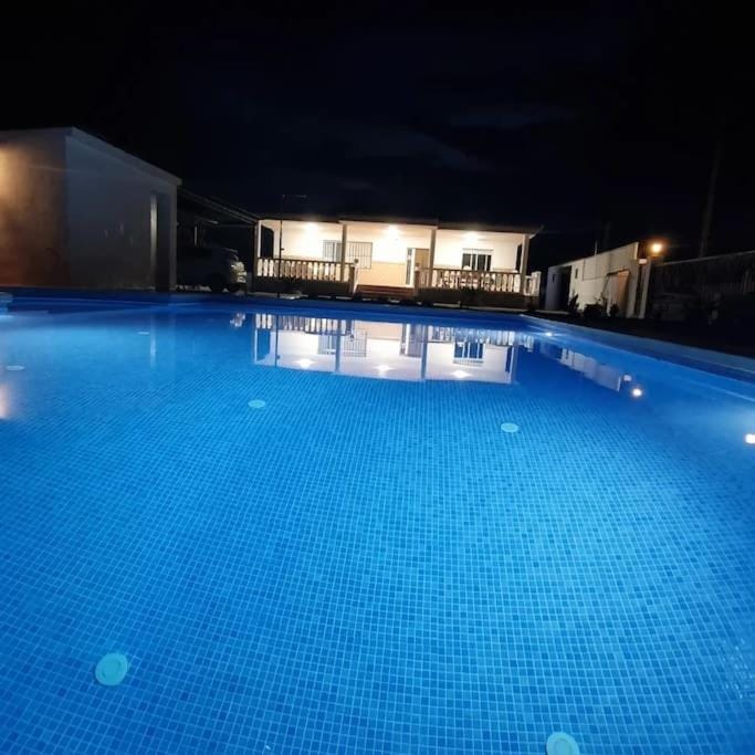 Night, Pool view, Swimming pool