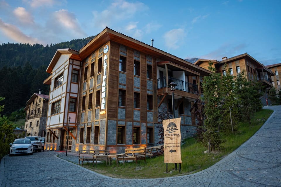Property building, Day, Natural landscape, Mountain view, Street view, Location, Parking