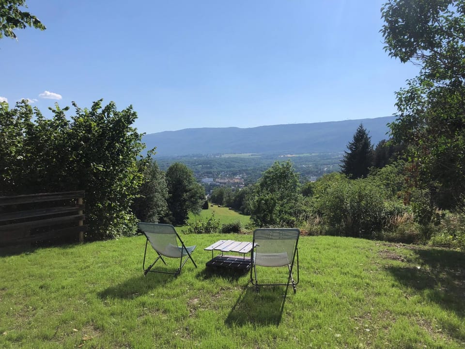 Mountain view, sunbed