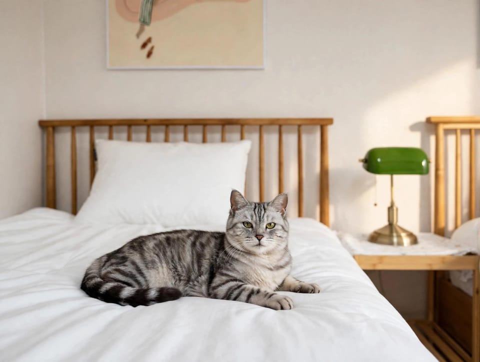 Bed, Photo of the whole room, Bedroom, Pets