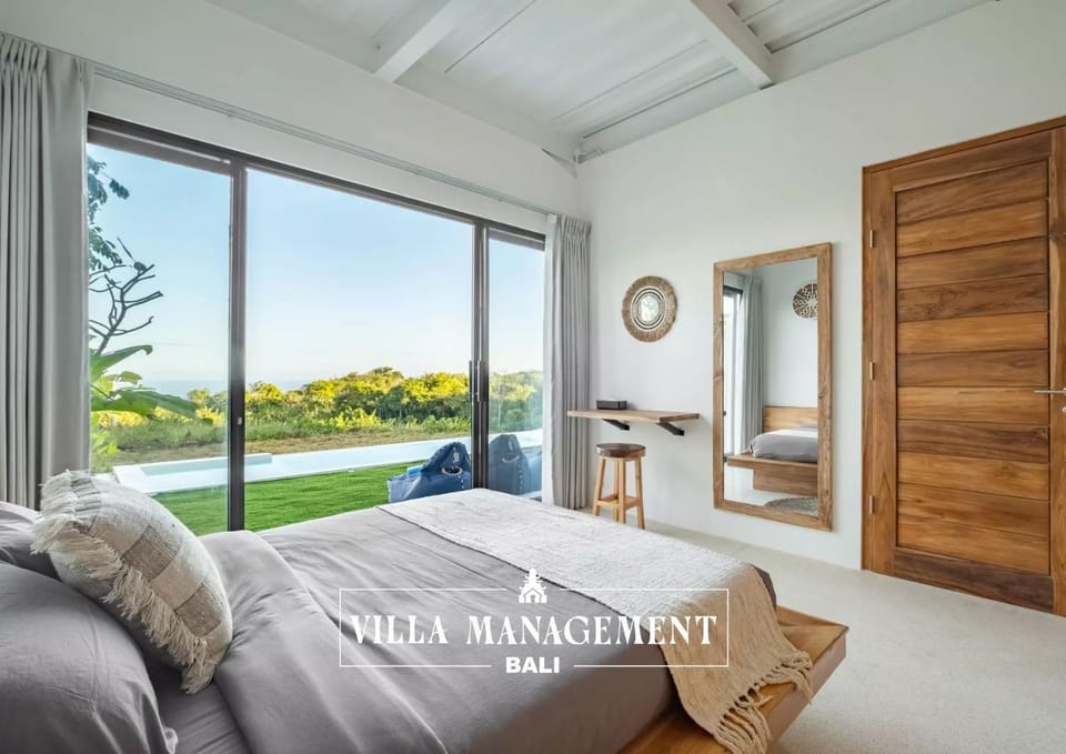 Bed, Bedroom, Pool view