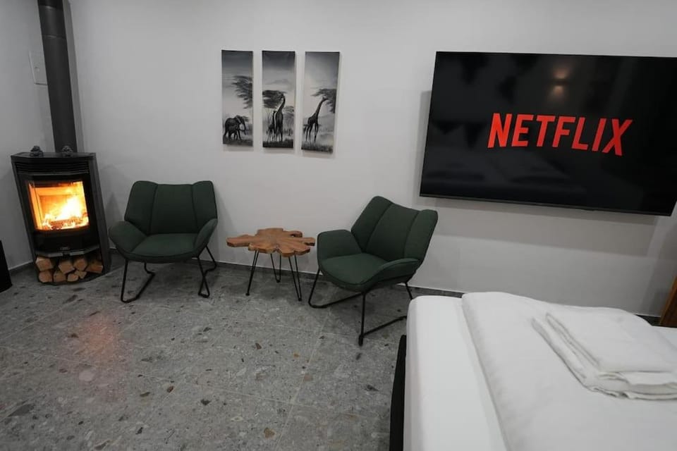 Suite mit Badewanne, Kamin und Parkplatz Apartment in Graz