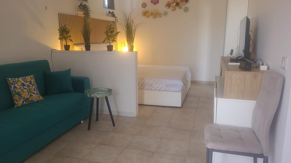 Bed, TV and multimedia, Living room, Photo of the whole room, Seating area, Bedroom