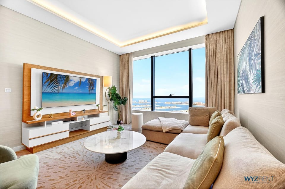 Living room, Seating area, Sea view