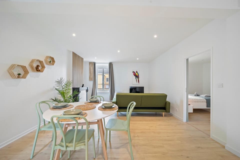 Lion King Appart 65 m2 tout inclus, rénové, Calme, parking facile Apartment in Bourgogne-Franche-Comté