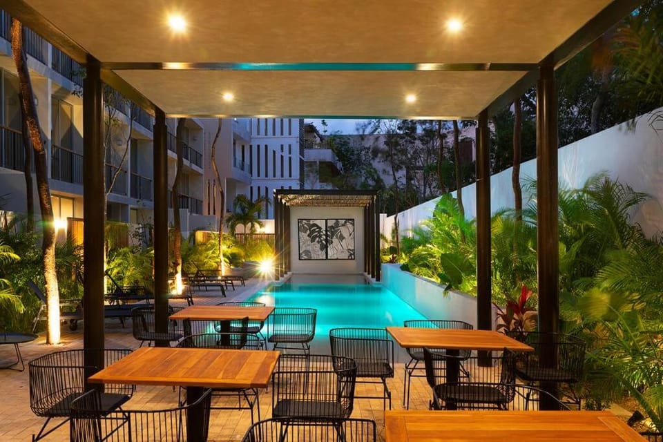 Modern 2BR First Floor Condo with Pool Access La Veleta Apartment in Tulum