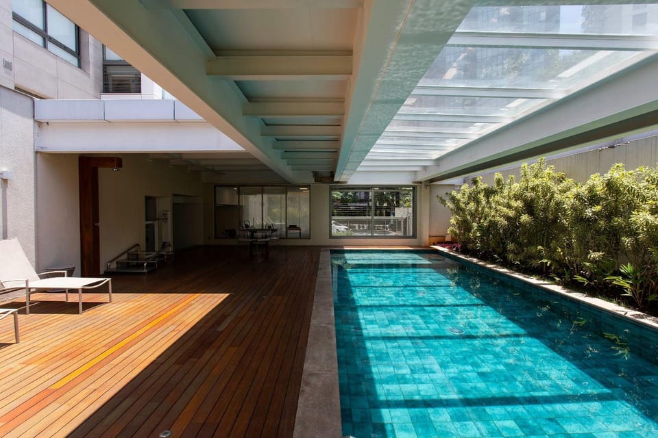 Pool view, Swimming pool, sunbed