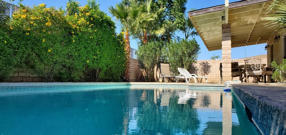 Patio, Day, Garden, Garden view, Pool view, Swimming pool, sunbed