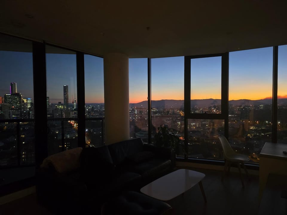 View (from property/room), Living room, Sunset