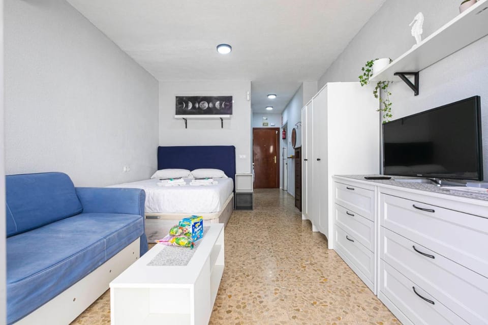 Bed, TV and multimedia, Living room, Photo of the whole room, Seating area, Bedroom